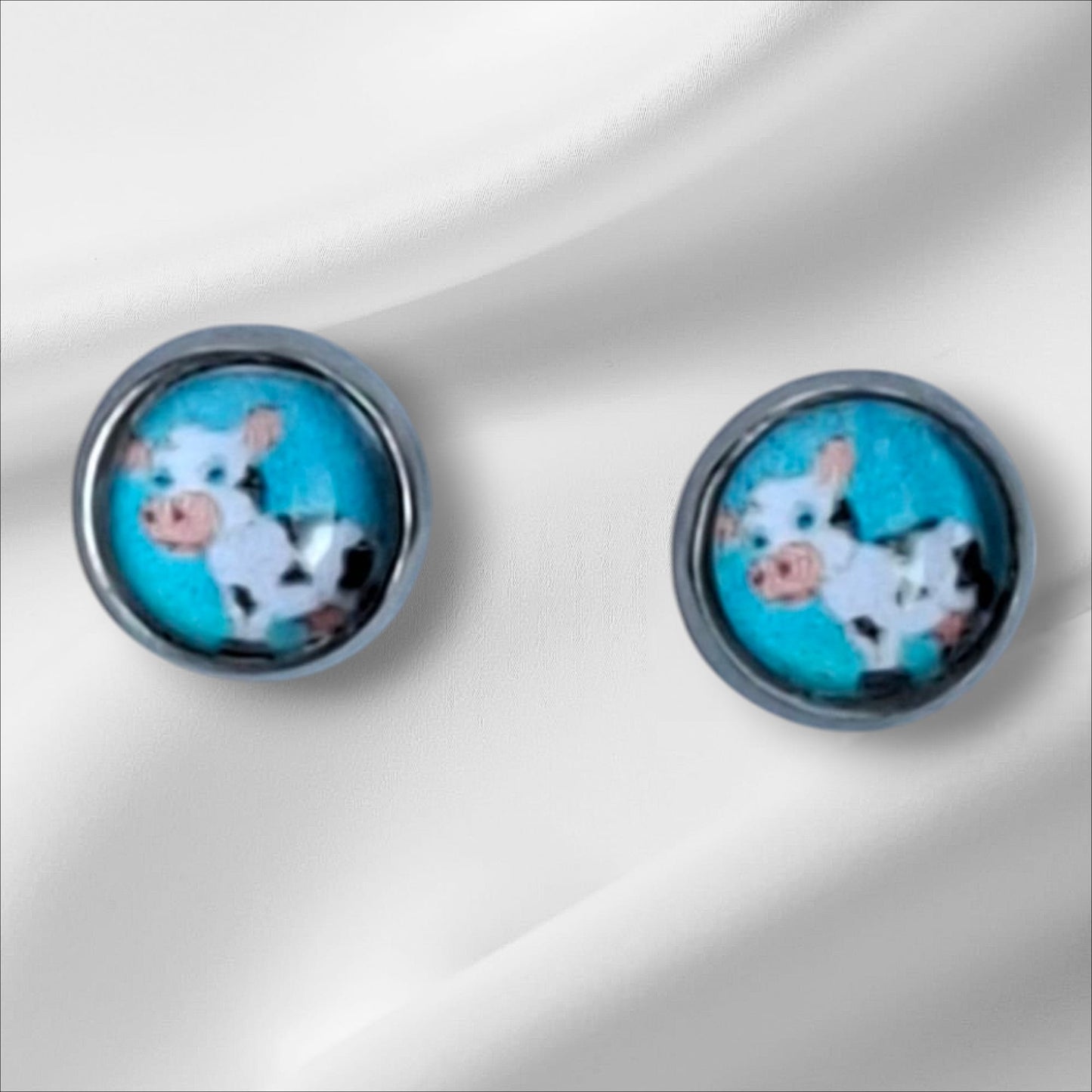 Cabochon Ohrstecker 8mm Kindermotive