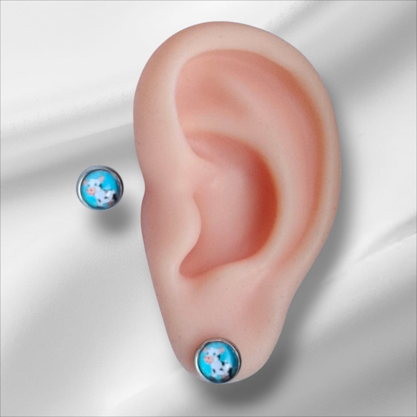 Cabochon Ohrstecker 8mm Kindermotive
