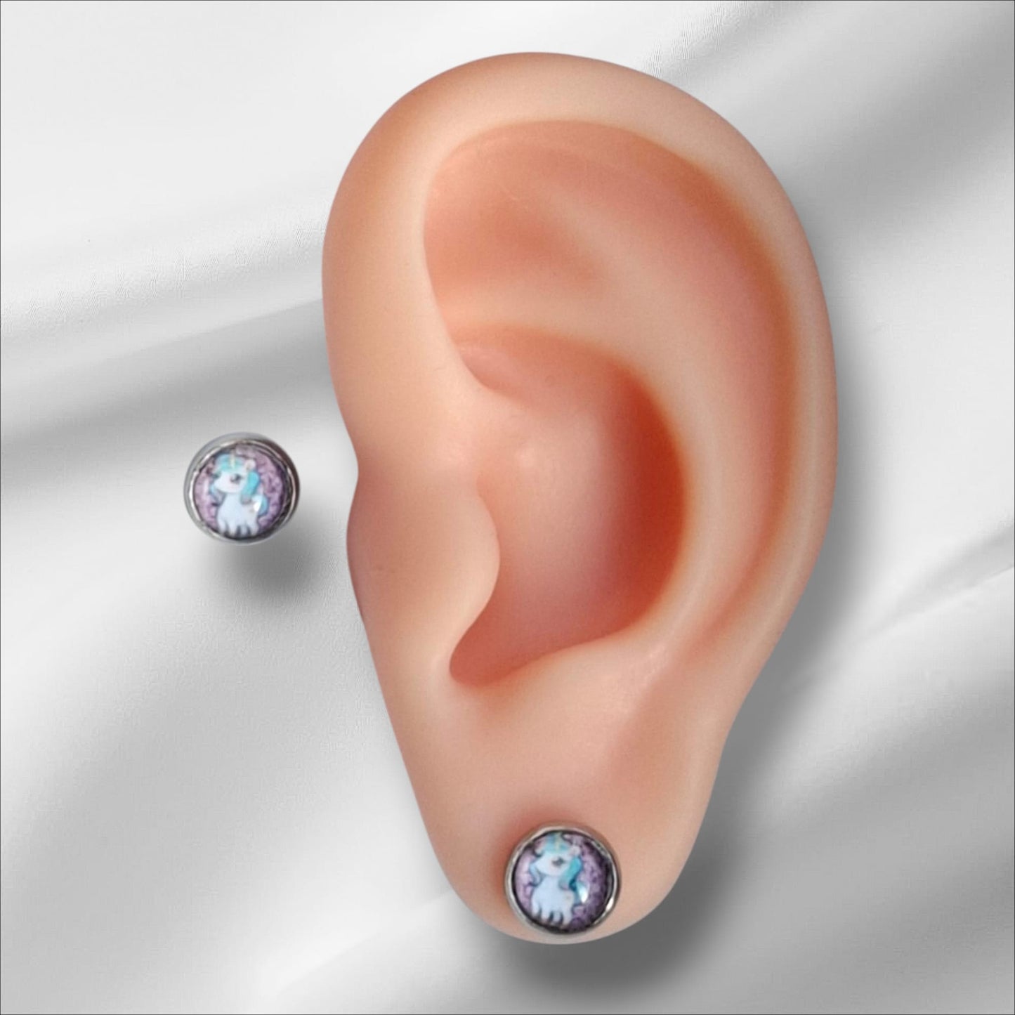 Cabochon Ohrstecker 8mm Kindermotive
