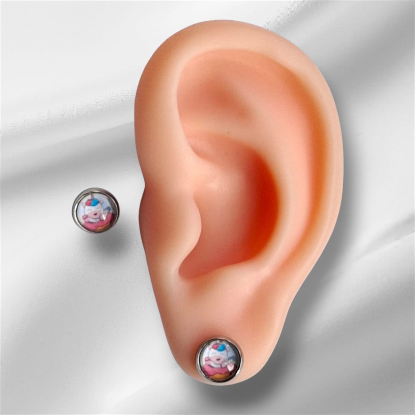 Cabochon Ohrstecker 8mm Kindermotive