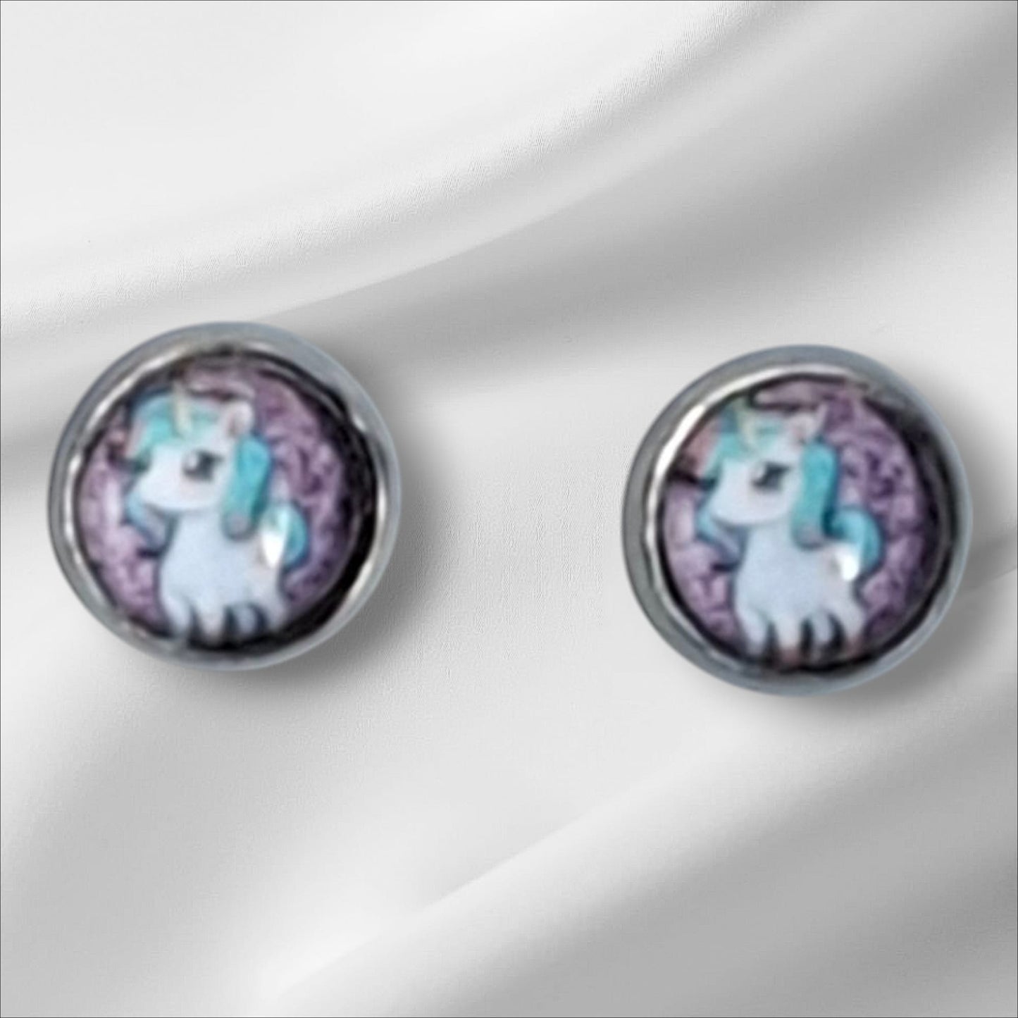 Cabochon Ohrstecker 8mm Kindermotive