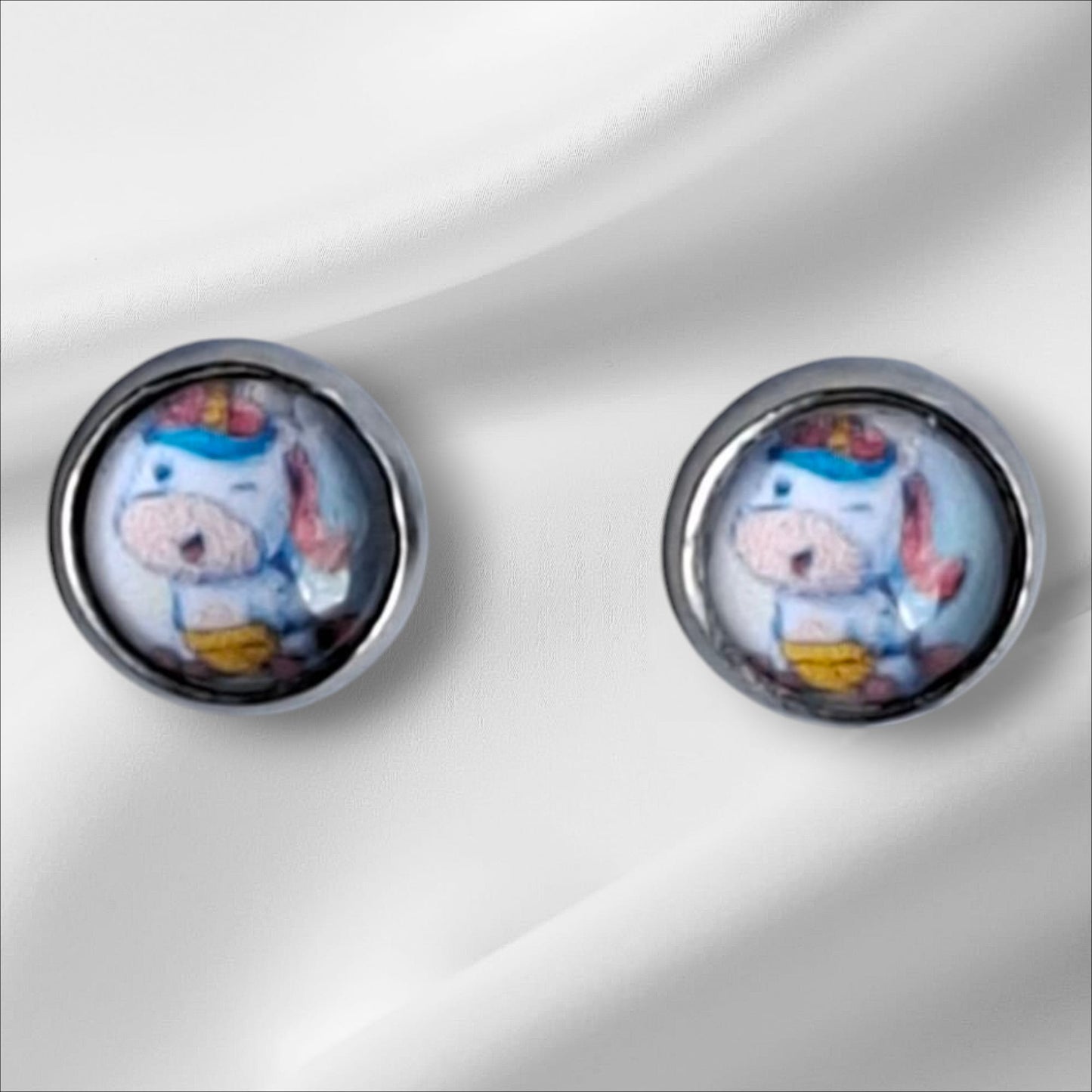 Cabochon Ohrstecker 8mm Kindermotive