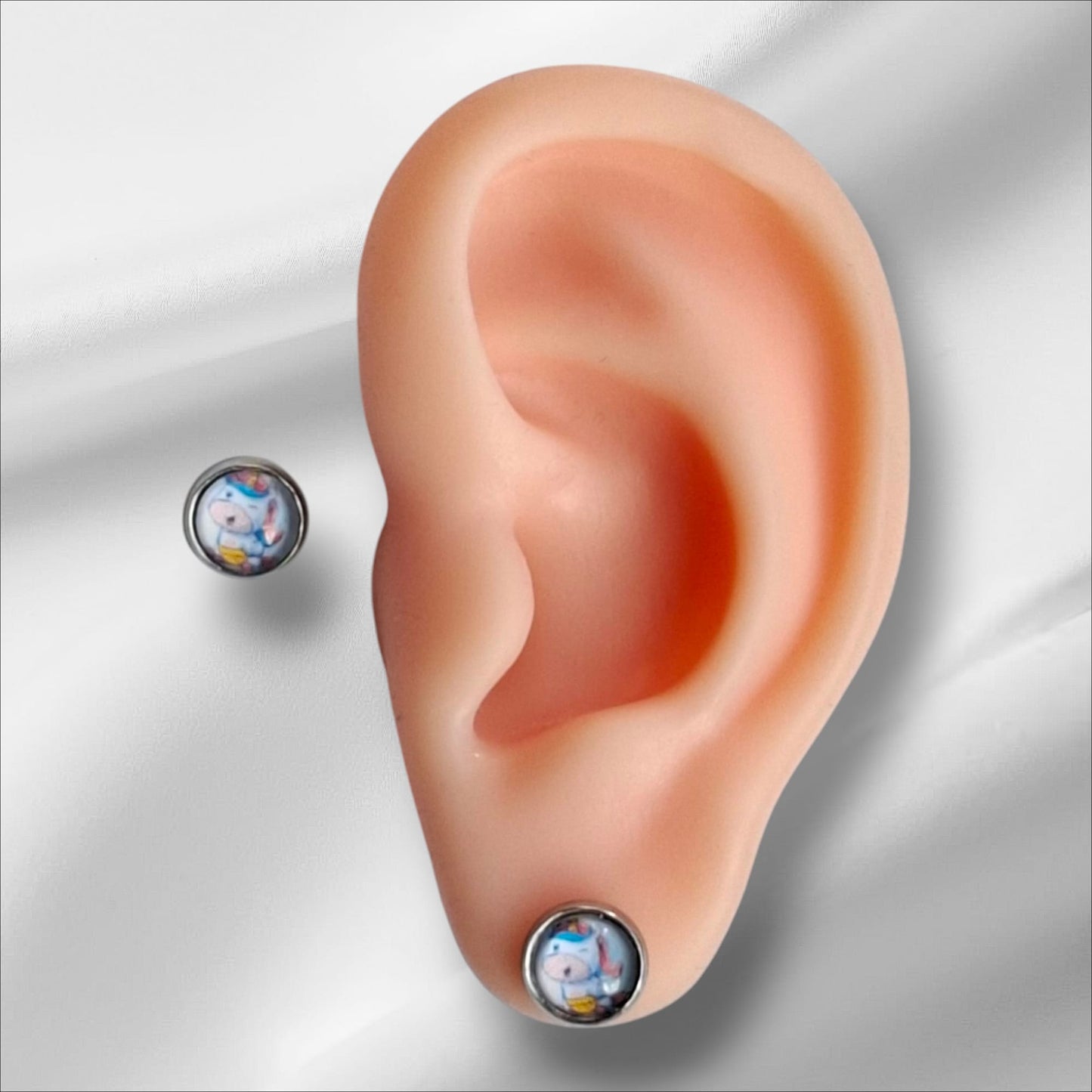 Cabochon Ohrstecker 8mm Kindermotive