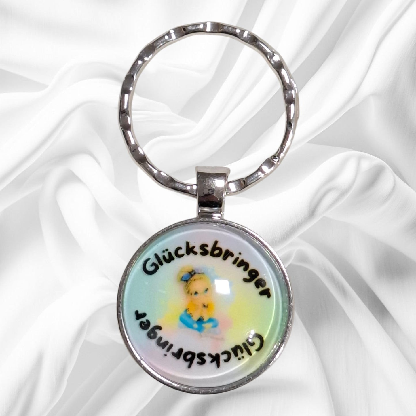 Schlüsselanhänger Merch Cabochon Edelstahl
