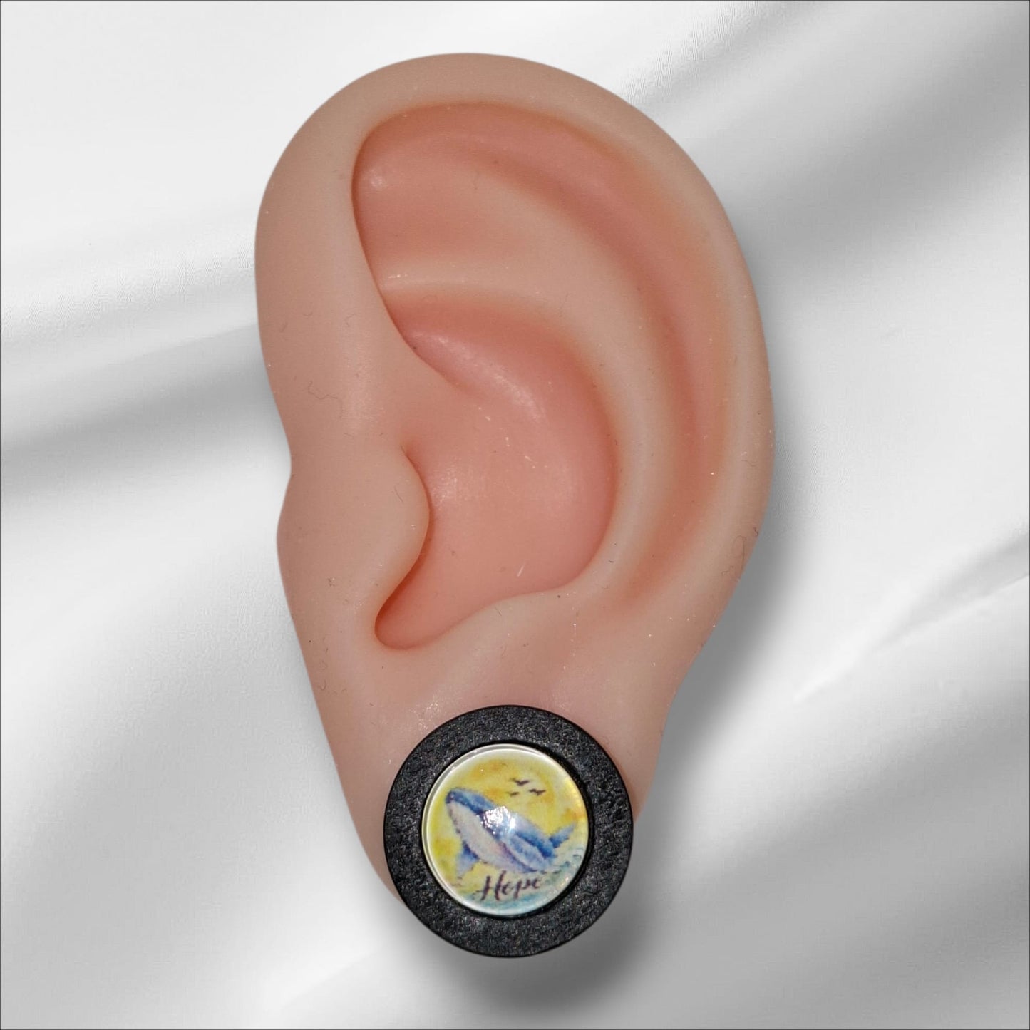 HOPE Cabochon Ohrstecker Holzfassung