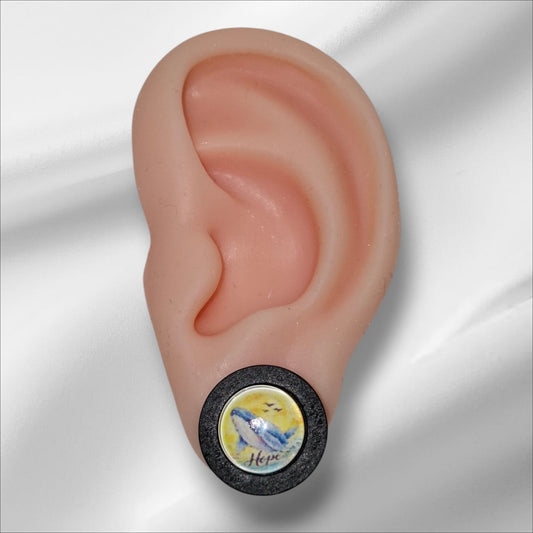 HOPE Cabochon Ohrstecker Holzfassung