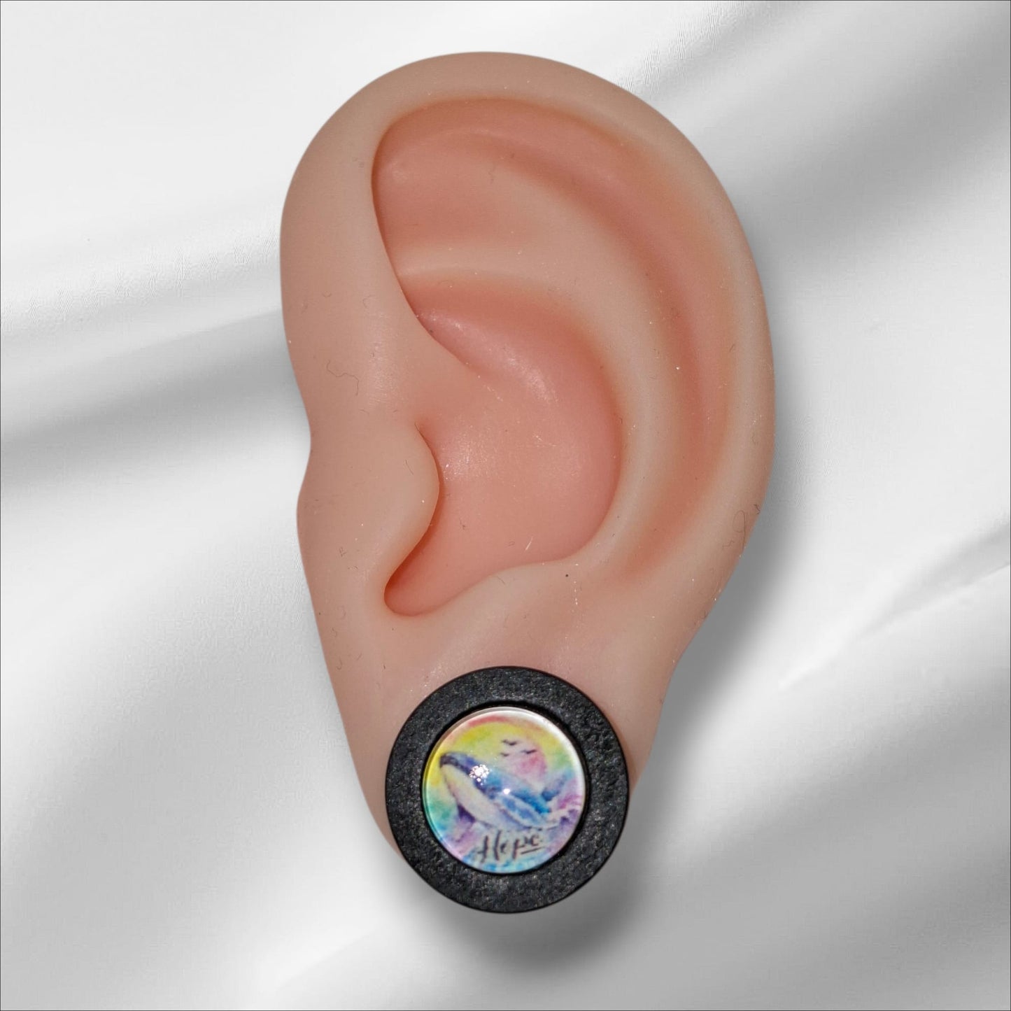 HOPE Cabochon Ohrstecker Holzfassung