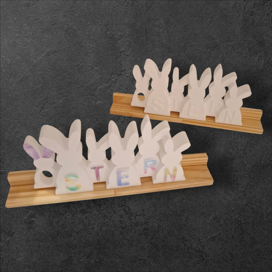 Ostern Schriftzug Aufsteller in Bunt oder Weiß